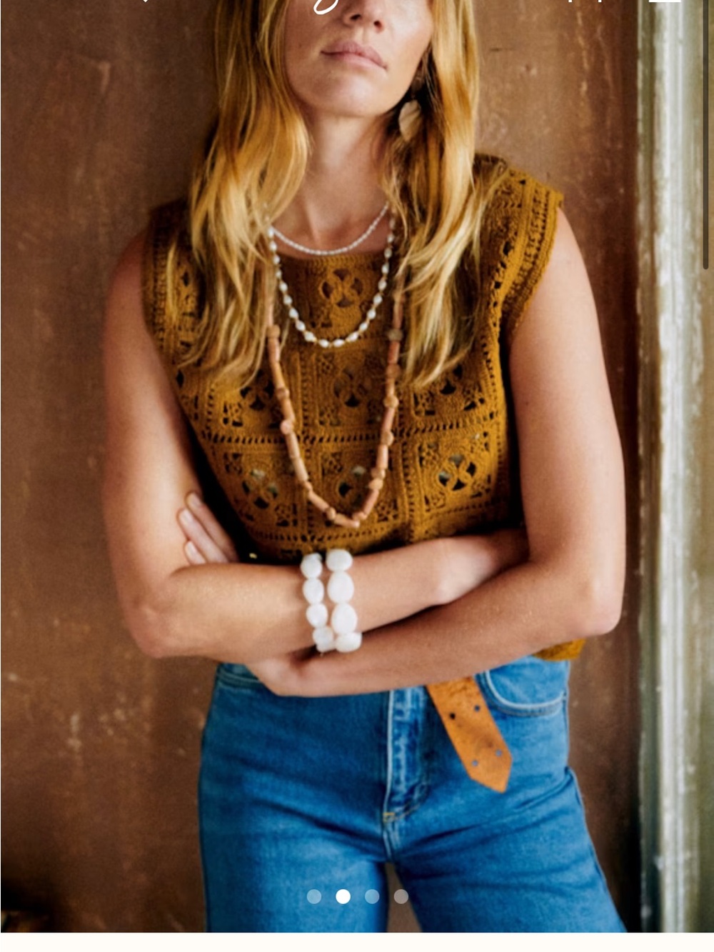 Like new Sezane Lysiane Crochet Knit Tank - Medium